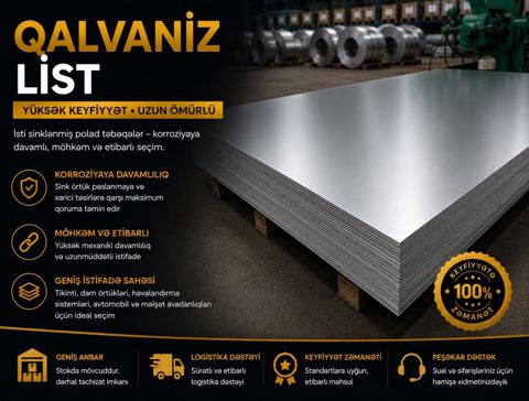 Qalvaniz list (Sinklənmiş) — Bakı