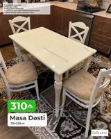 Məhsul: Masa dəsti - Ölçü: 70×120 sm - Masa mexanizmi: Açılmayan - — Ürünler