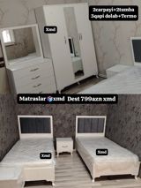 Yataq otağı dəsti – 6 parçalı komplekt Tərkibi: - 2 ədəd tək çarpayı — Мебель