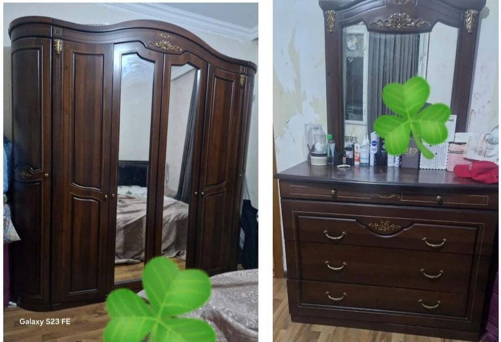 Paltar dolabı və tualət masası dəsti
