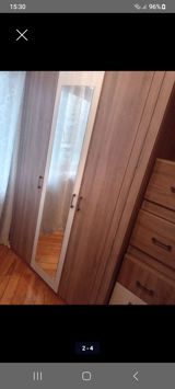 Geniş tutumlu qarderob dolabı - Material: taxta teksturalı laminat — Furniture