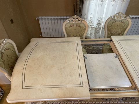Qonaq masası açılan, marmur, klassik, işlənmiş