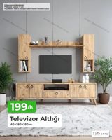 Televizor altlığı və asma rəf dəsti Ölçü: 40 × 180 × 180 sm — Furniture