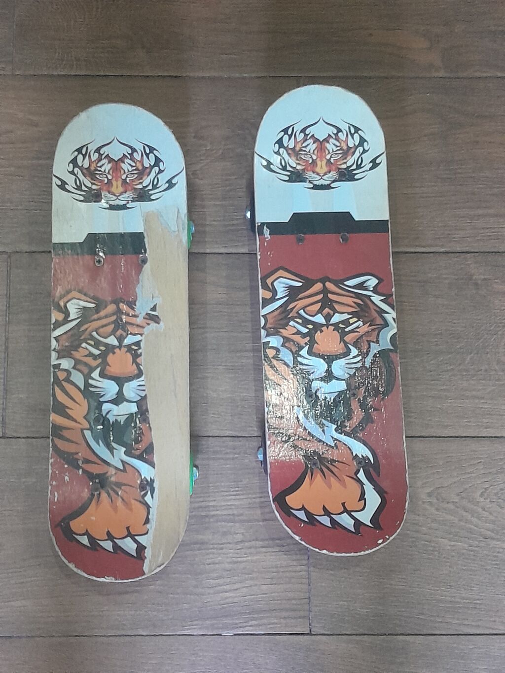 Skateboard lövhələri – 2 ədəd, pələng qrafikası ilə