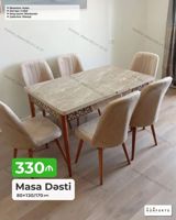 Masa Dəsti – 80×130/170 sm - Açılan mexanizm: masa 130 sm-dən 170 — Mebel