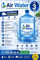 Air Water – 19 litrlik içməli su (cəmi 3 AZN) - Yüksək keyfiyyətli — Qida məhsulları