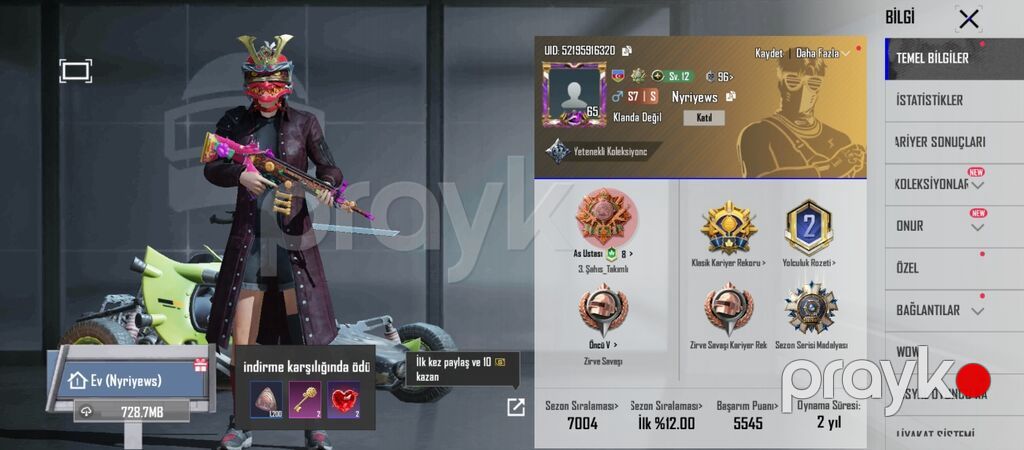 PUBG Mobile hesabı – inkişaf etmiş kolleksiya və nadir əşyalar - — Digər, Bakı (2)