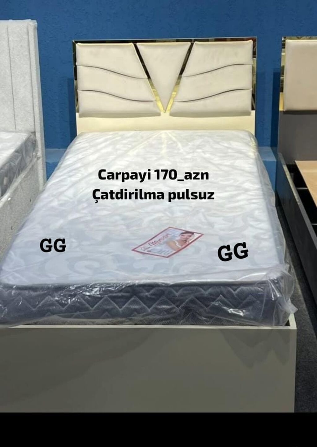 Yeni və sifarişlə: şık başlıqlı çarpayı - Qiymət: 170 AZN - Ölçü: 2/90 — Mebel, Bakı