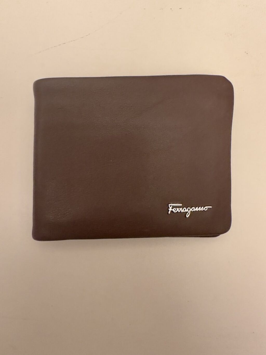 Salvatore Ferragamo kişi pul kisəsi – qəhvəyi dəri - Material: yumşaq