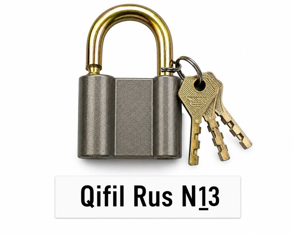 Qıfıl Rus N13 - Tip: Asma qıfıl - Korpus: Möhkəm metal gövdə — Mallar, Qobu
