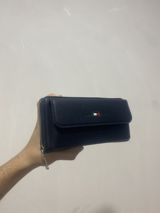 Qara rəngli kişi əl çantası / clutch - Material: toxumalı süni dəri - — Çantalar
