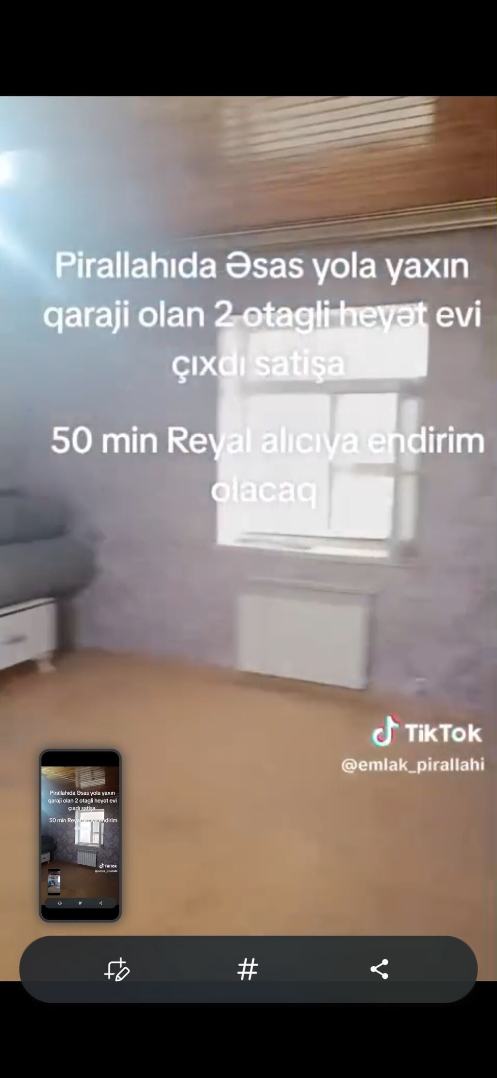 Pirallahıda əsas yola yaxın yerləşən 2 otaqlı həyət evi. Həyətdə qaraj — Daşınmaz əmlak, Digah (3)