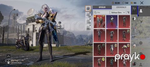 PUBG Mobile hesabı Buz 5 LVL X suit – zəngin görünüş və emote