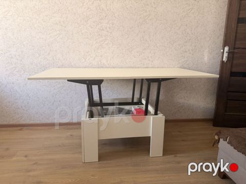 Transformer mexanizmalı çoxfunksiyalı stol — açıq krem/ağ