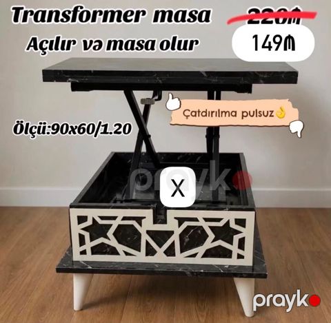 Transformer masa — açılıb qaldırılan mexanizm sayəsində həm jurnal