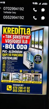 PVC–alüminium qapı və pəncərə sistemləri Xidmət və məhsullar: - — Tikinti və təmir