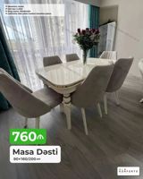 Məhsul: Masa Dəsti - Ölçü: 90×160/200 sm (açılan mexanizm ilə) - — Mebel