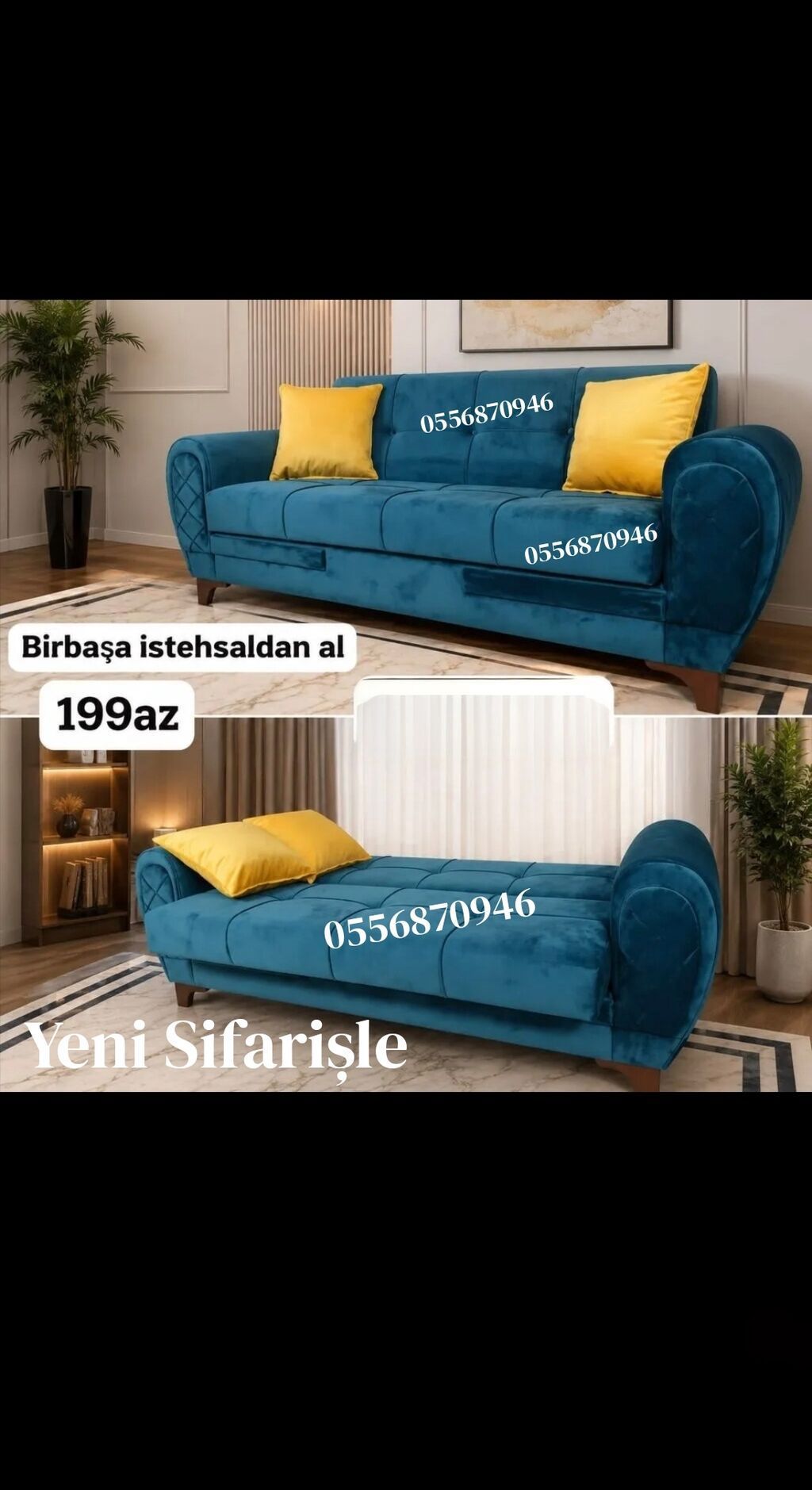 Divan, Yeni, Açılan, Bazalı, Parça, Ödənişli çatdırılma — Mebel, Bakı (9)
