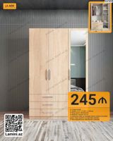 3 qapılı dolab – Lamini.az (Kod: 5420) - Ölçülər: D 47 x H 200 x E — Mebel