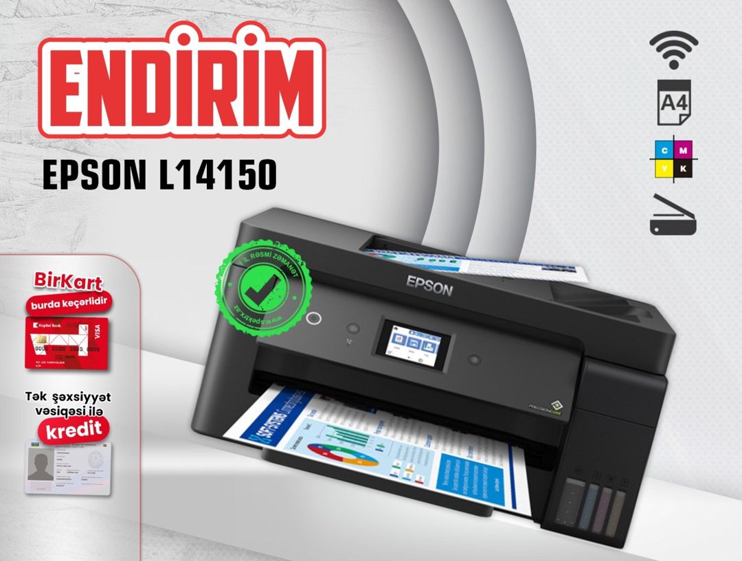 Printer "Epson EcoTank L14150" — Elektronika, Bakı