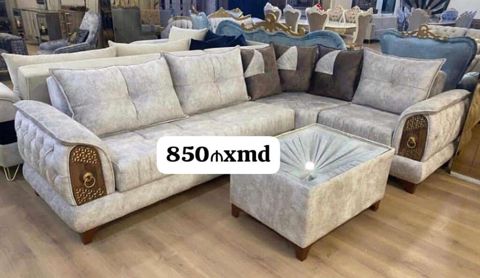 Künc divan dəsti – müasir və zərif dizayn - L‑şəkilli künc divan — Mehdiabad