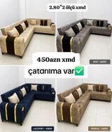 L‑şəkilli yumşaq künc divan - Ölçü: 2.80 m x 2 m - Rəng seçimləri — Mebel