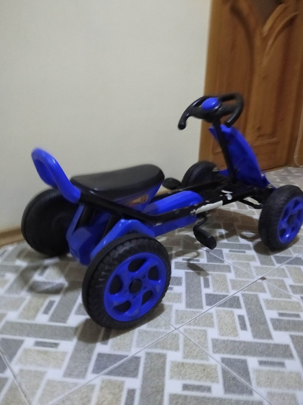 Uşaq pedallı go-kart maşını — mavi, 4 təkərli, stabil — Uşaq nəqliyyatı, Bakı (5)