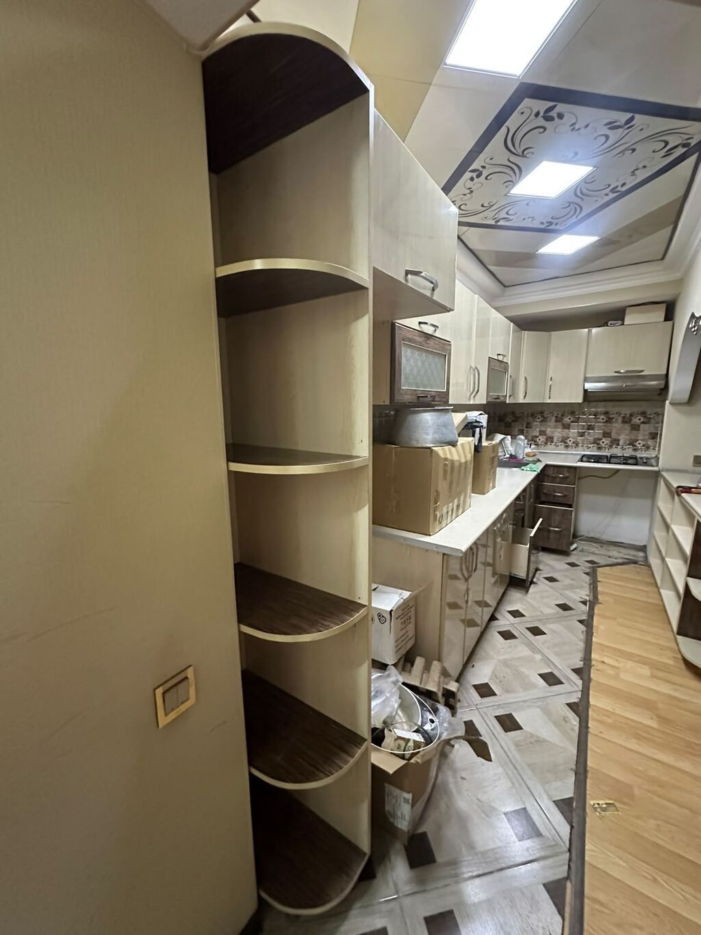 Mətbəx mebel dəsti – krem və qəhvəyi tonlarda, laminat örtüklü MODUL — Mebel, Bakı (2)