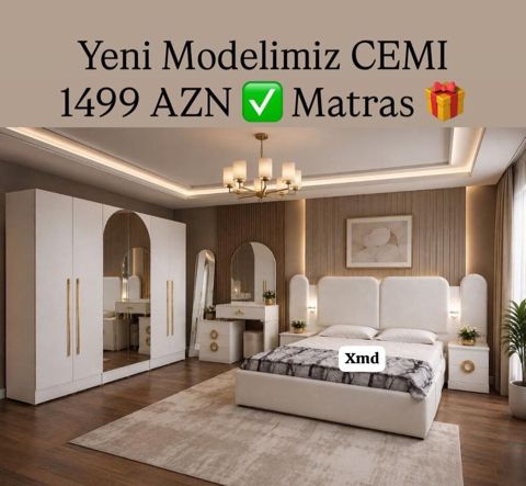 Yataq otağı mebel dəsti – yeni model Dəstin tərkibi: - King-size
