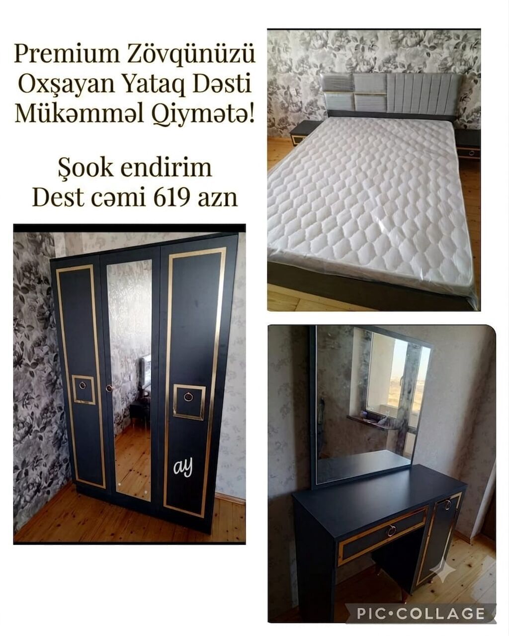 Premium zövqə uyğun tam yataq dəsti Dəst tərkibi: - İkinefəlik