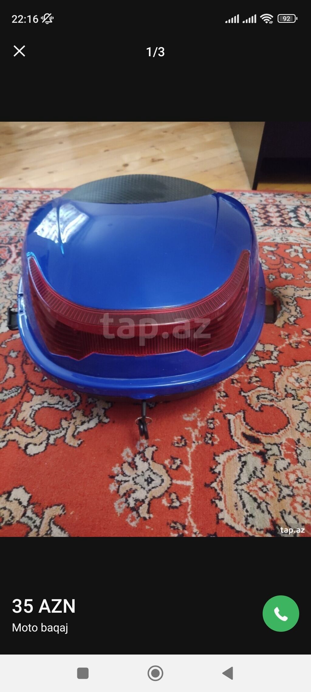 ZIGZAG moto baqaj - Növ: arxa üst baqaj qutusu (top case) - Rəng