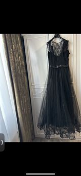 Qara maxi krujeva detallı ziyafət paltarı — Wedding dresses