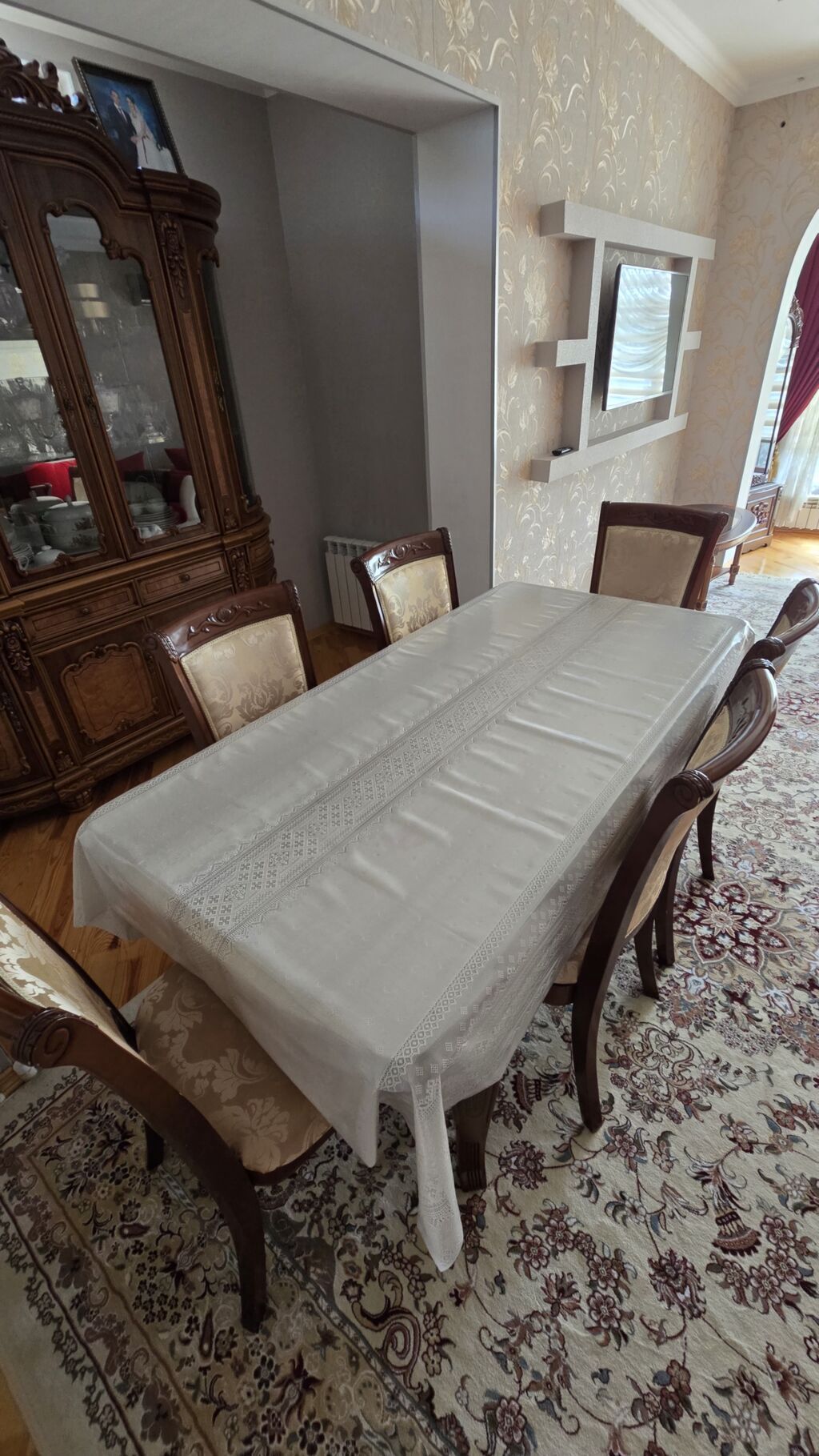 Yemək otağı üçün 6 nəfərlik masa və stul dəsti - Komplekt: 1 ədəd