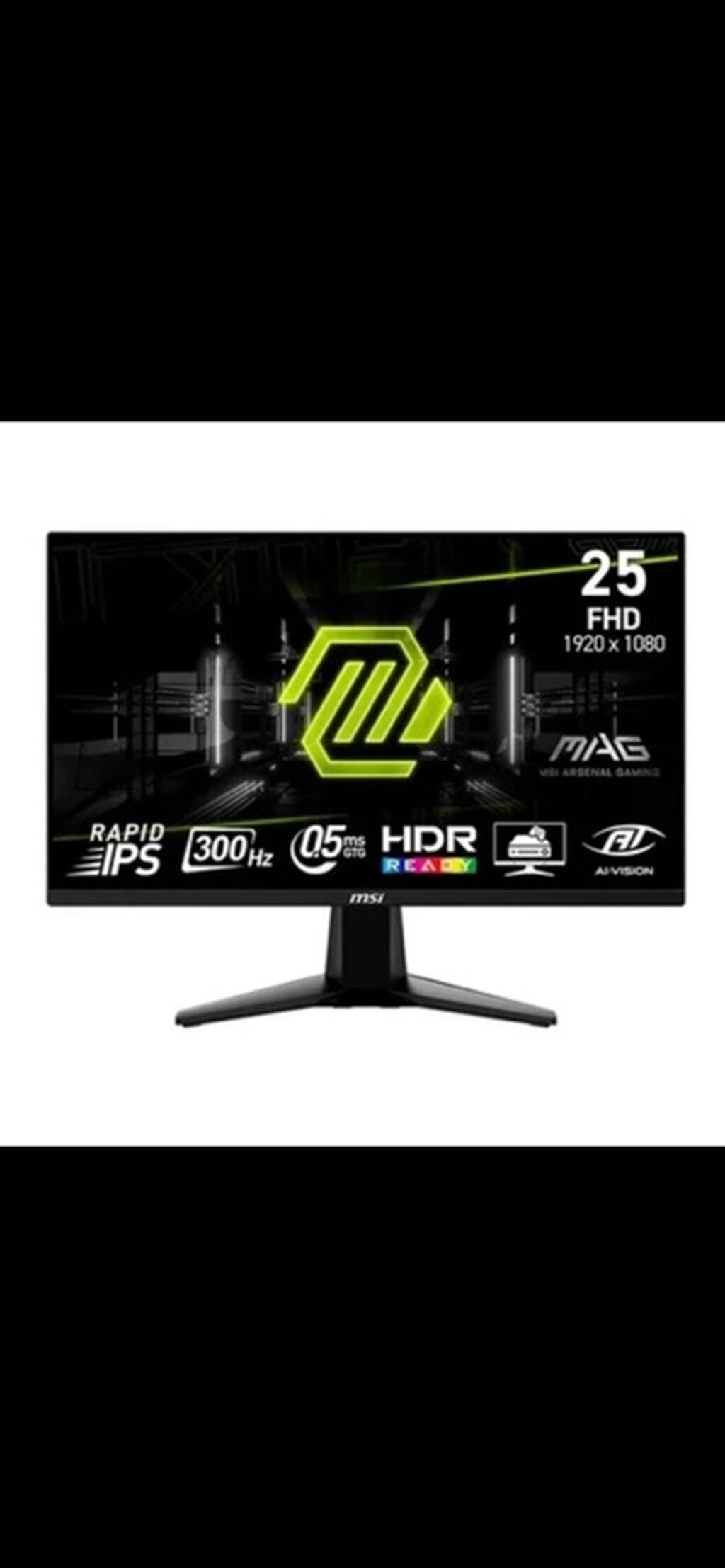MSI MAG seriyası 25” oyun monitoru - Ekran: 25 düym, FHD 1920×1080 - — Elektronika, Bakı