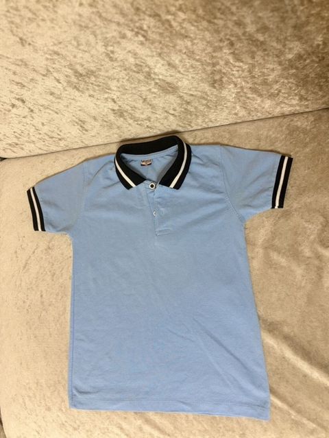 Uşaq polo köynəyi - Rəng: açıq mavi - Model: qısaqol polo - Yaxa