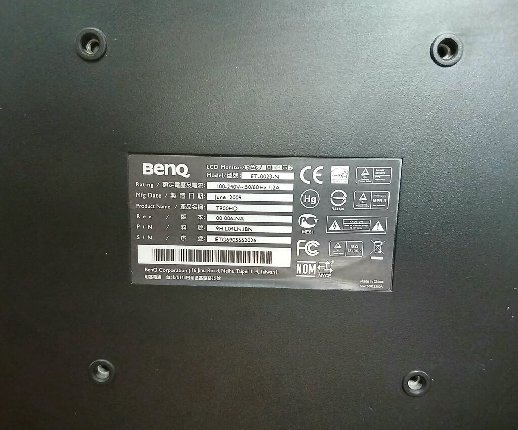 🖥️ BenQ T900HD LCD Monitor — 18.5" | VGA + DVI | 1366×768 ➡️ Marka — Elektronika, Bakı (3)