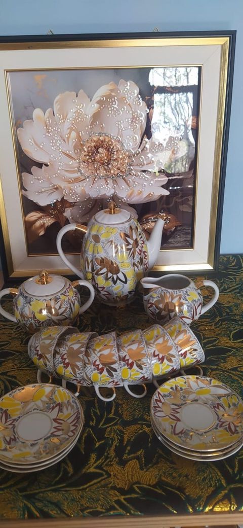 Çay dəsti, rəng - Ağ, Farfor