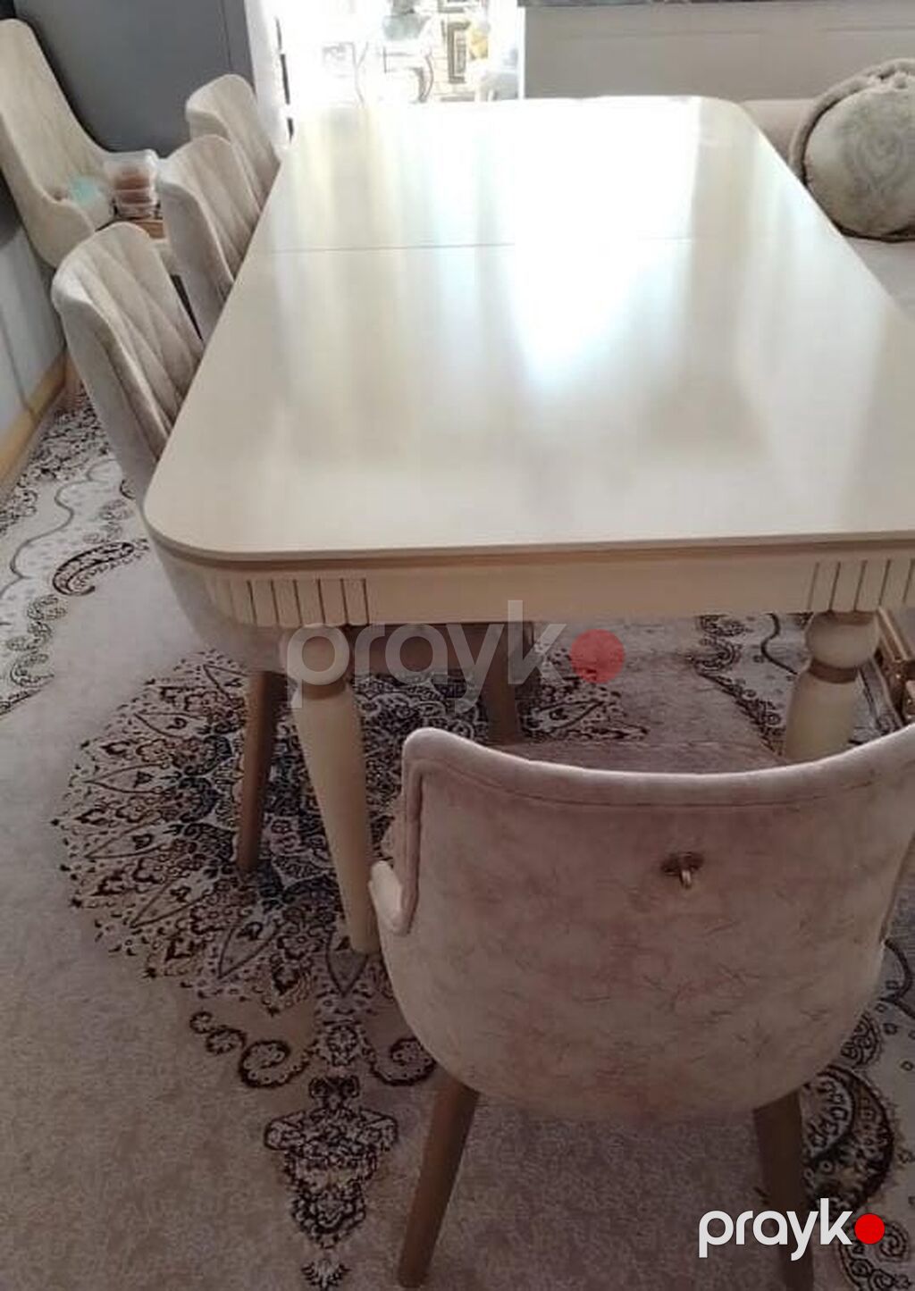 Qonaq otağı üçün, İşlənmiş, Açılmayan, Dördbucaq masa, 4 stul — Mebel, Sumqayıt (5)