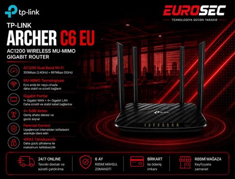 TP -LINK GIGABIT Router "ARCHER C6"