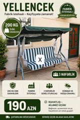 Yelləncək – Fabrik istehsalı, yüksək keyfiyyət - 3 nəfərlik geniş — Furniture