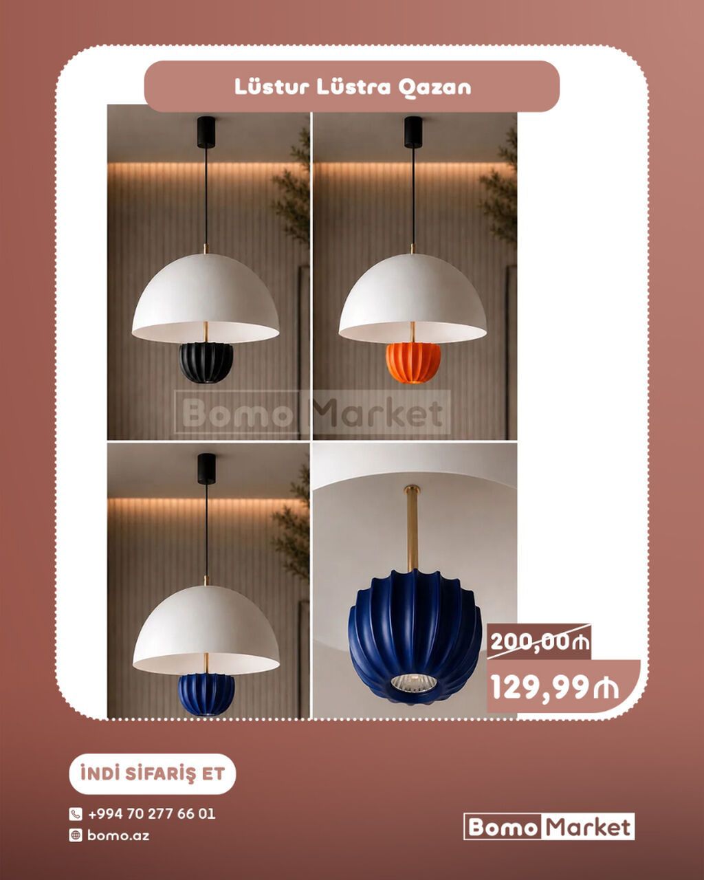 Çılçıraq, 1 lampa, Metal — İşıqlandırma, Bakı