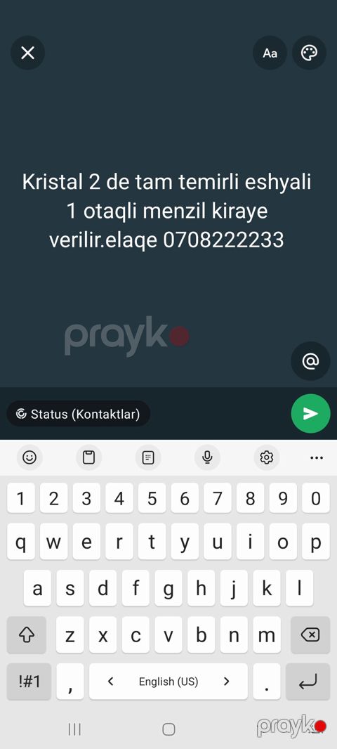 Kirayə mənzil – Kristal 2 - Tam təmirli, 1 otaqlı - Əşyalı (yaşayış