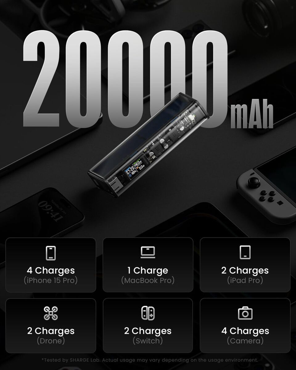 SHARGEEK 140 Powerbank (140W / 20.000mAh) — Mallar, Bakı (6)