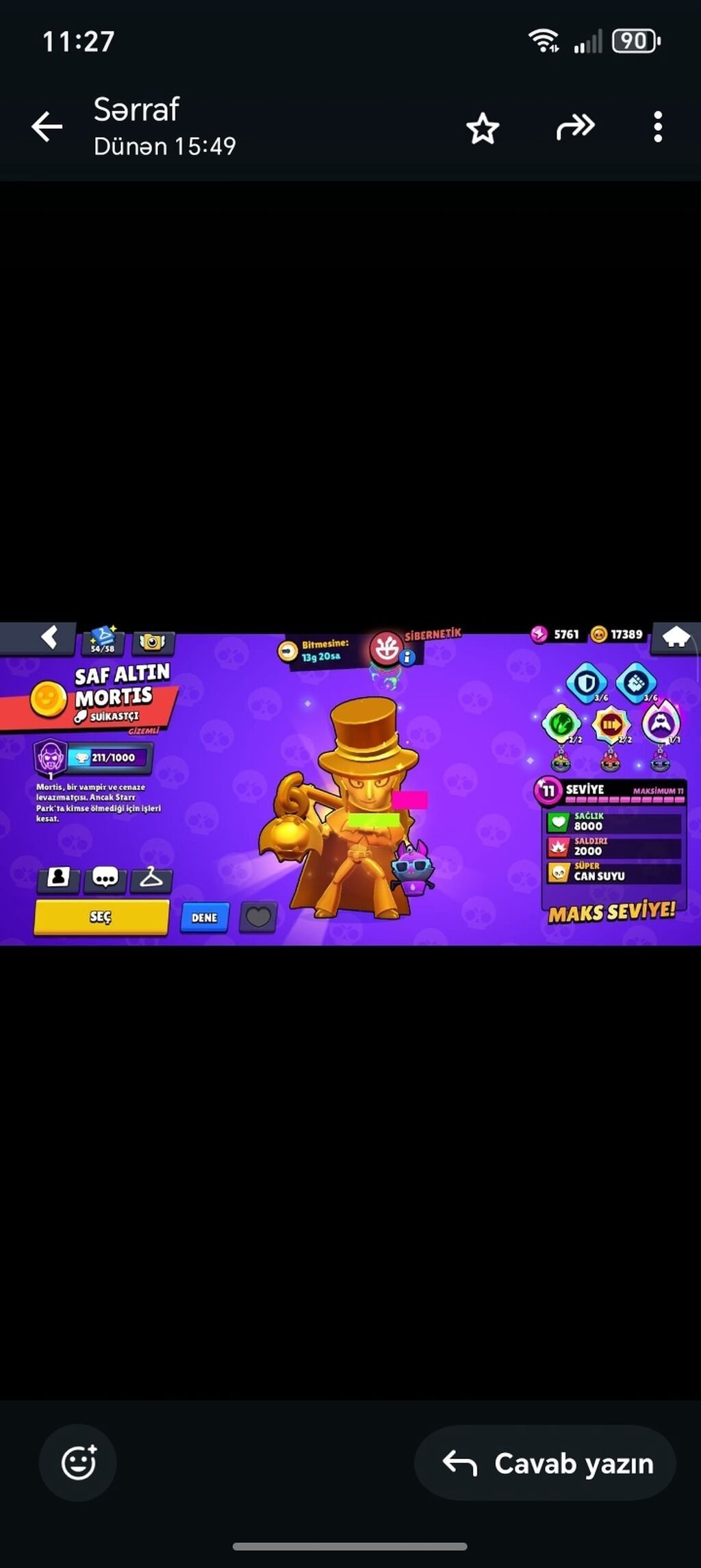 Brawl Stars hesabı 45 manata yeri var - Kupa yolu: 83.755 (ən yüksək — Mallar, Qobu (3)