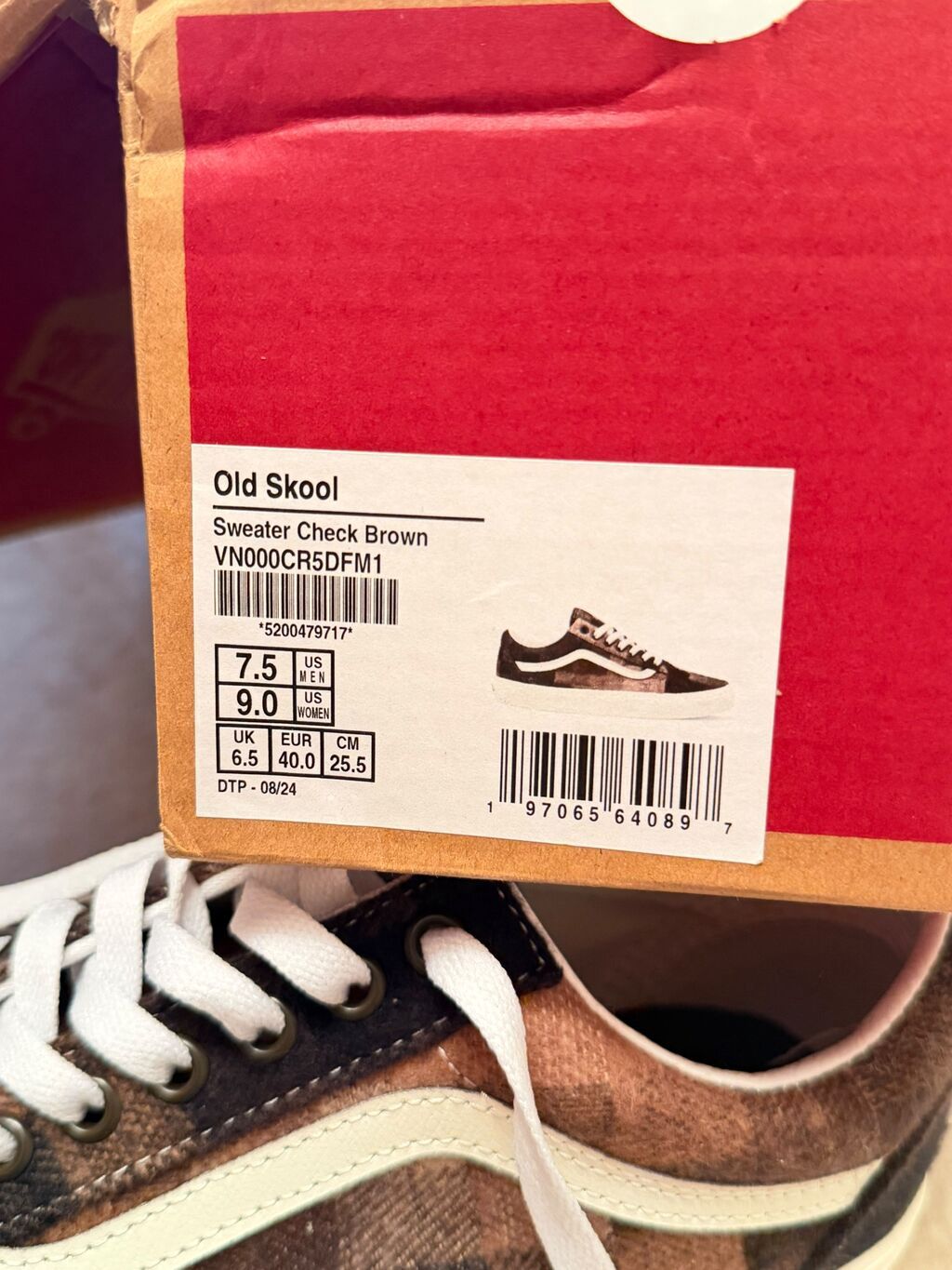 Məhsul: Vans Old Skool – Sweater Check . 40 Ölçü ama 41 də olur polnu — Şəxsi əşyalar, Tərtər (4)