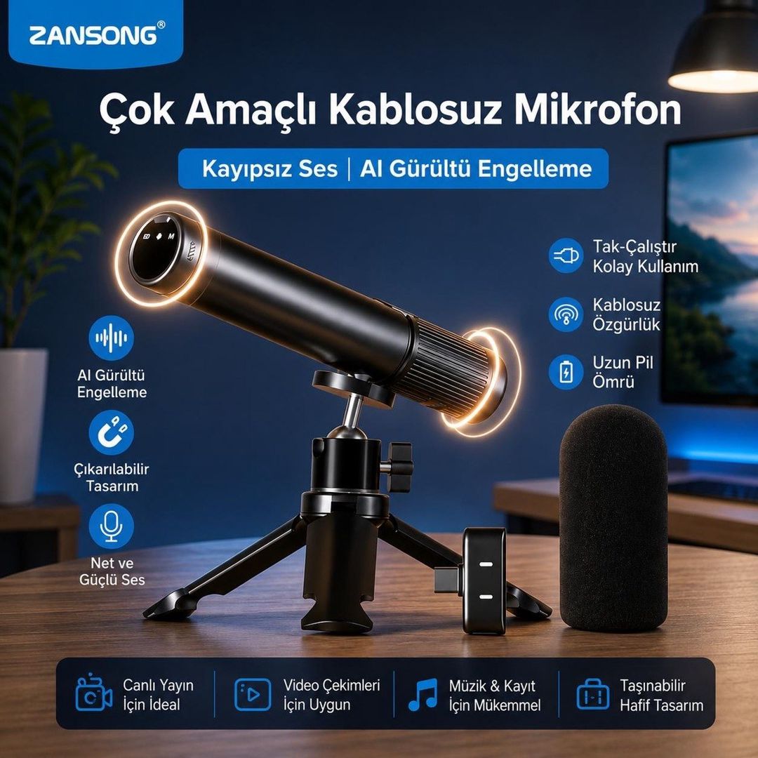 Simsiz mikrofon dəsti ZANSONG S93 — Elektronika, Bakı