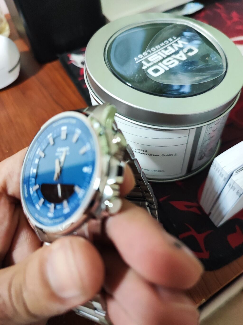 Casio AMW-880D-2A1 - Parlaq mavi siferblat, “Illuminator” — Qol saatları, Bakı (3)