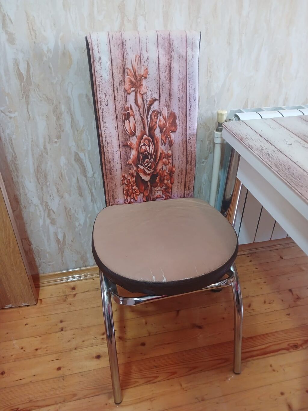 Mətbəx üçün, İşlənmiş, Açılan, Dördbucaq masa, 4 stul — Mebel, Qobu (5)