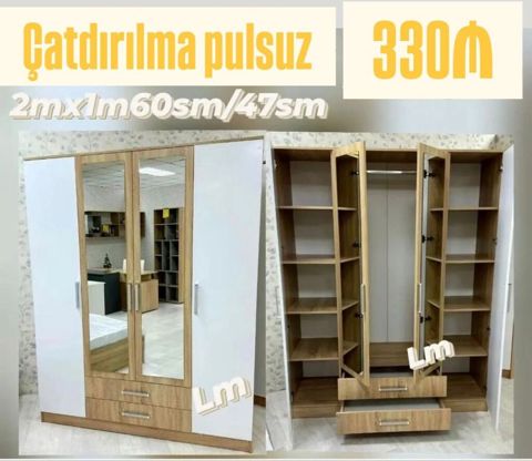*Çatdırılma+quraşdırılma xidməti şəhər daxili pulsuz* 📌 *Dörd qapılı