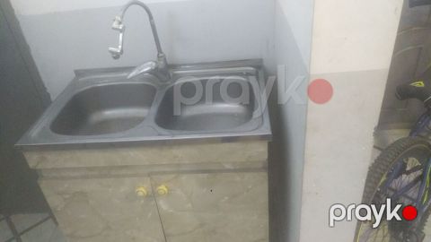 Mətbəx üçün iki gözlü paslanmayan polad moyka və alt dolab komplekti — Ramil